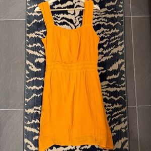 NWT Michael Stars Josephine Smocked Waist Gauze Dress – M – Marmalade (Orange)